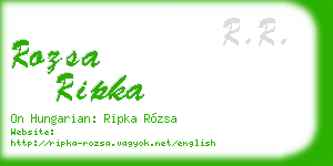 rozsa ripka business card